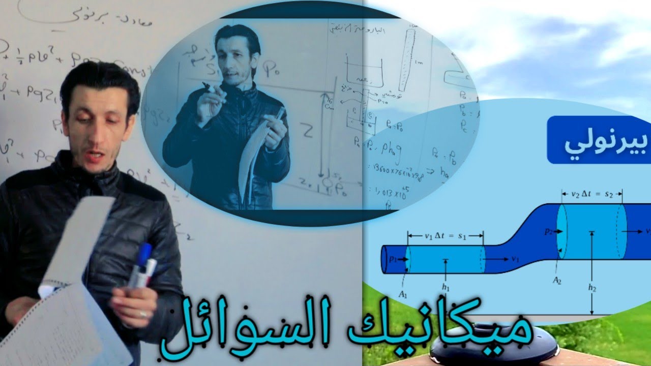 ميكانيك السوائل /معادلة برنولي ونتائجها هام جدا /  تتمة النظري 2 من القسم المحذوف /