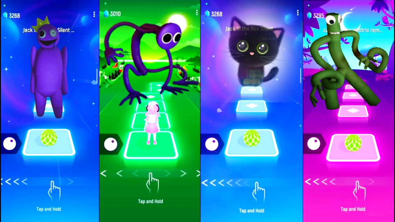 Tiles Hop Rainbow Friends Blue 🆚 Purple 🆚 Green 🆚 Cat