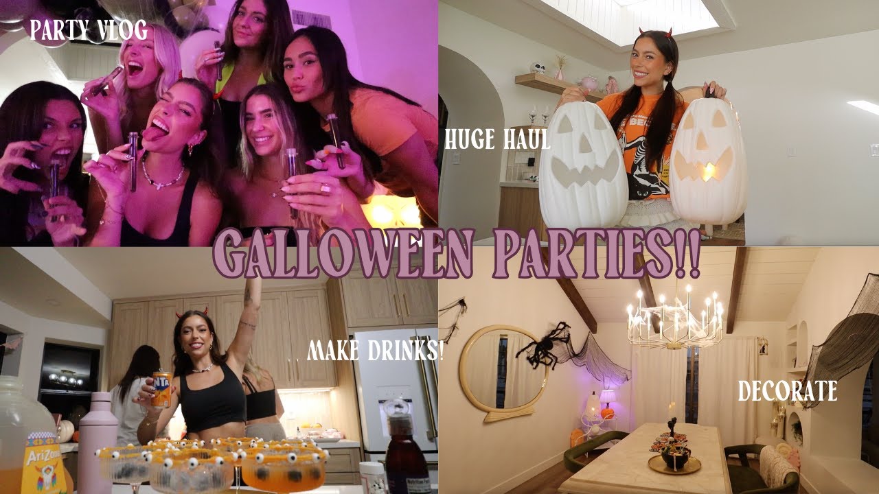 GALLOWEEN VLOG + GHOULS NIGHT (decorate, shop & set up with me!!)