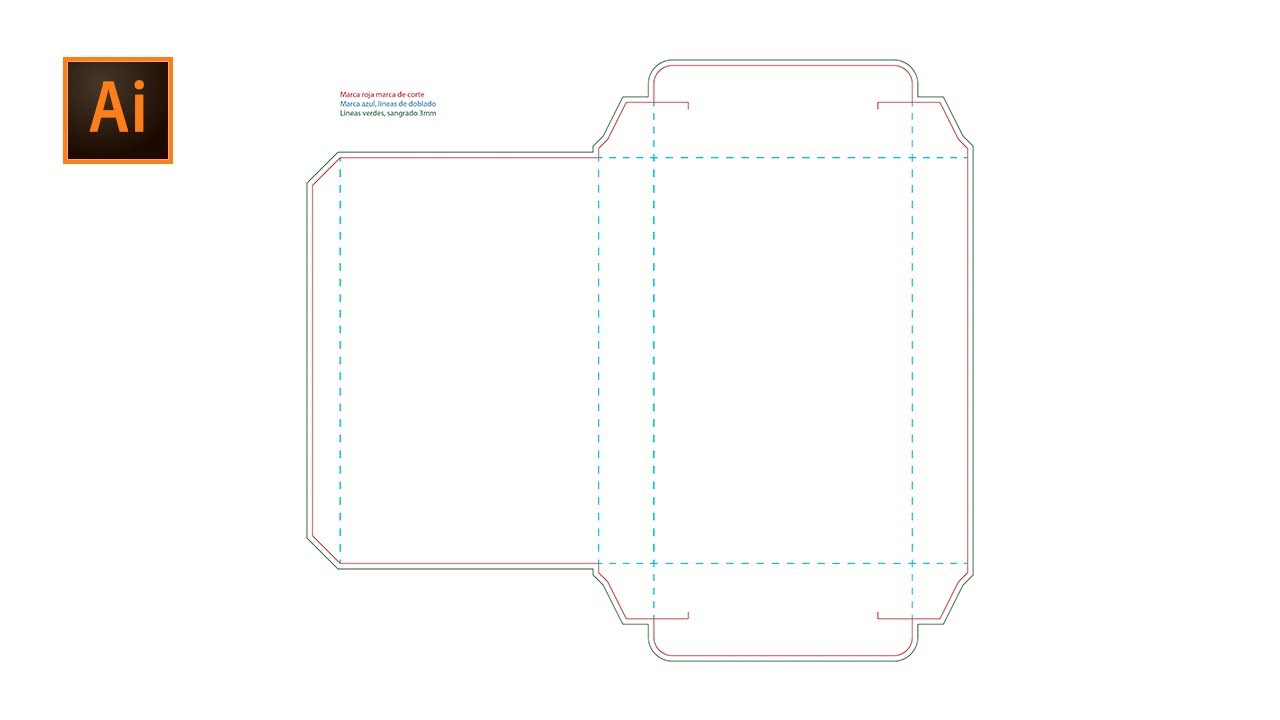 Cómo hacer PACKAGING TROQUEL caja CEREALES en | ILLUSTRATOR | 1º PARTE