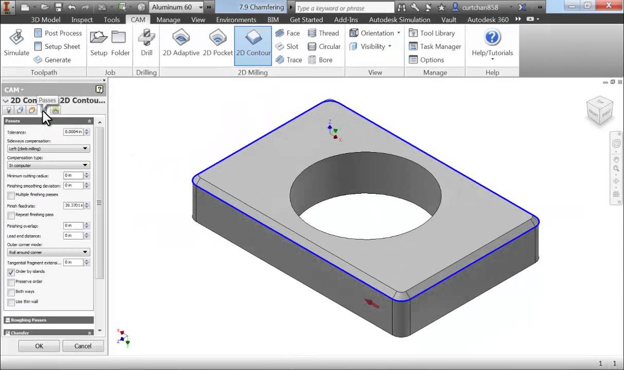 Autodesk Inventor HSM Express: Chamfering Techniques