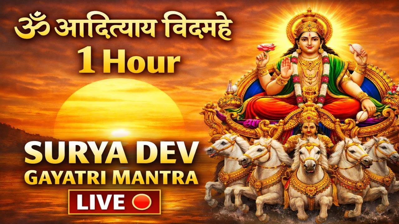 ॐ आदित्याय विद्महे | Surya Dev Mantra LIVE | Health & Energy