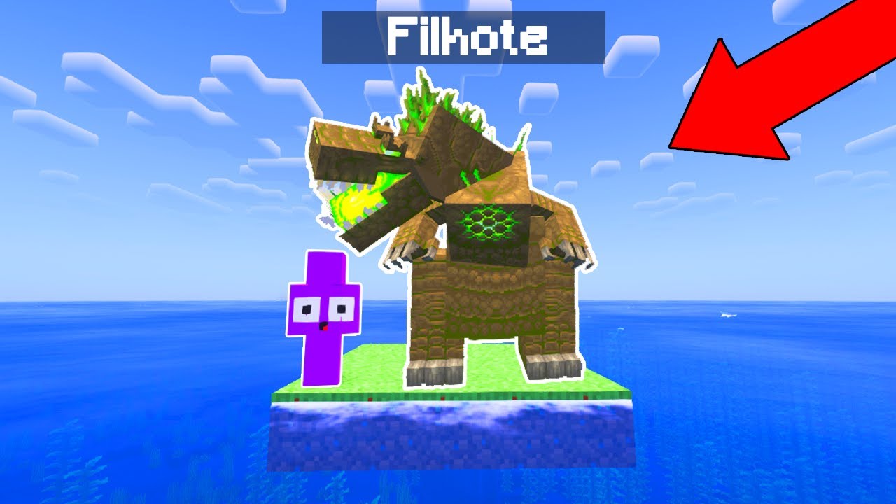 Eu adotei um GODZILLA no Minecraft!!!