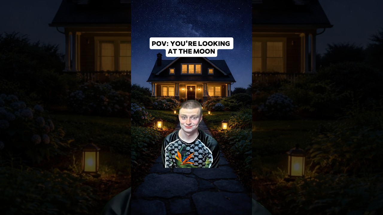 You&rsquo;re looking at the moon 🤣 #meme #funny #moon #look #fyp
