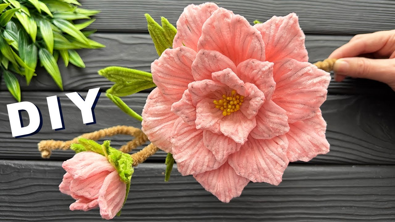 DIY Craft Ideas! How to Make Peony Flower from Chenille Stems Pipe Cleaner Flowers Ideas