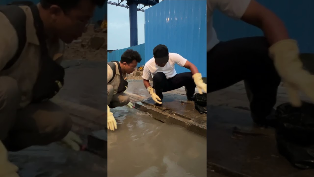 Saving the Street From Flooding 🚧 | Clearing a Clogged Drain After Rain #shorts #uncloggingdrains