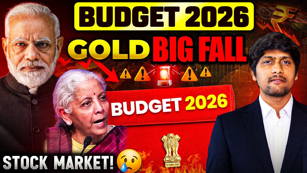 2026 Budget Market BIG FALL, Gold price FALL, Silver price Crash, Budget stocks