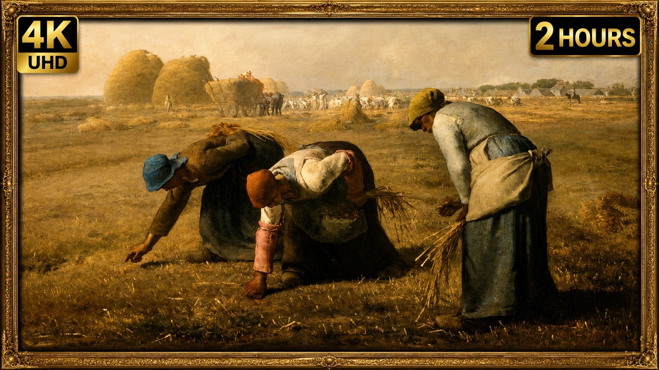 The Gleaners | Jean-Fran&ccedil;ois Millet | 2 Hours in 4K UHD | Museum Art Display for TV