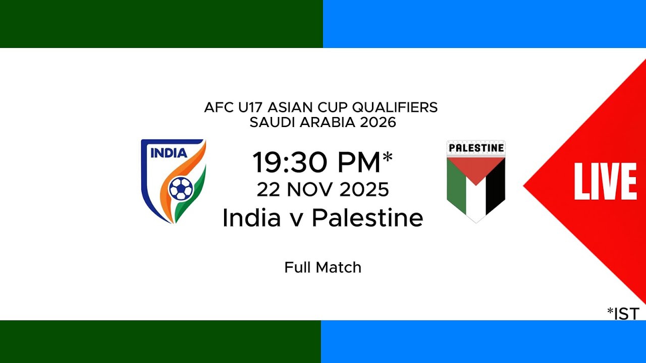 India vs Palestine LIVE | AFC U17 Asian Cup 2026 | Qualifiers