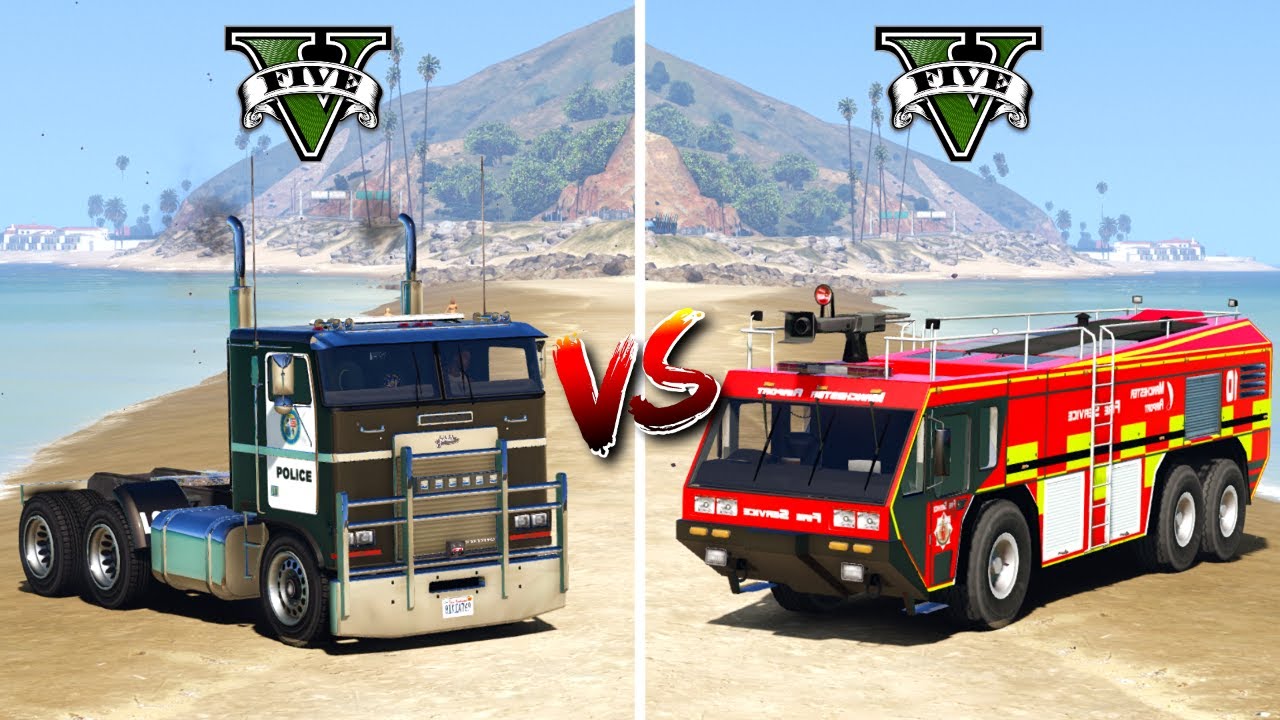 GTA 5 Police Hauler vs Hydramax Airport Fire Truck - Which is Best?