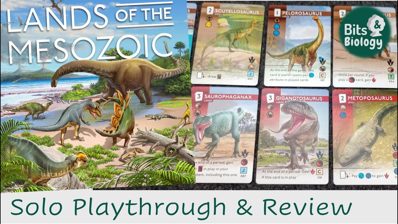 Lands of the Mesozoic Solo Playthrough & Review | Bits & Biology