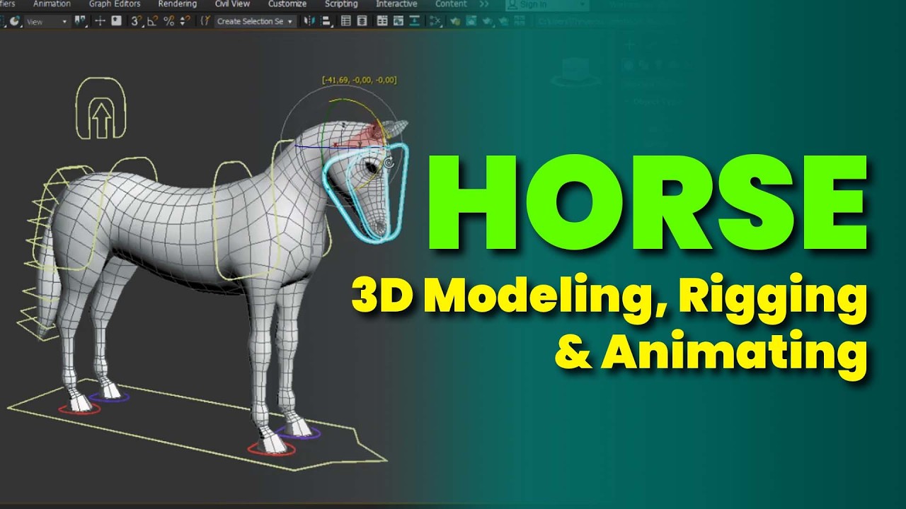 Horse 3D Modeling, Rigging & Animating