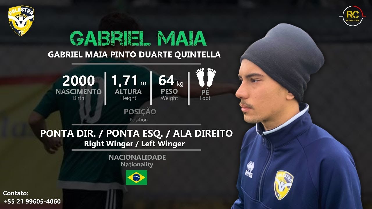 Gabriel Maia - Ponta Dir. / Ponta Esq. / Ala Direito (Right Winger / Left Winger) - 2023