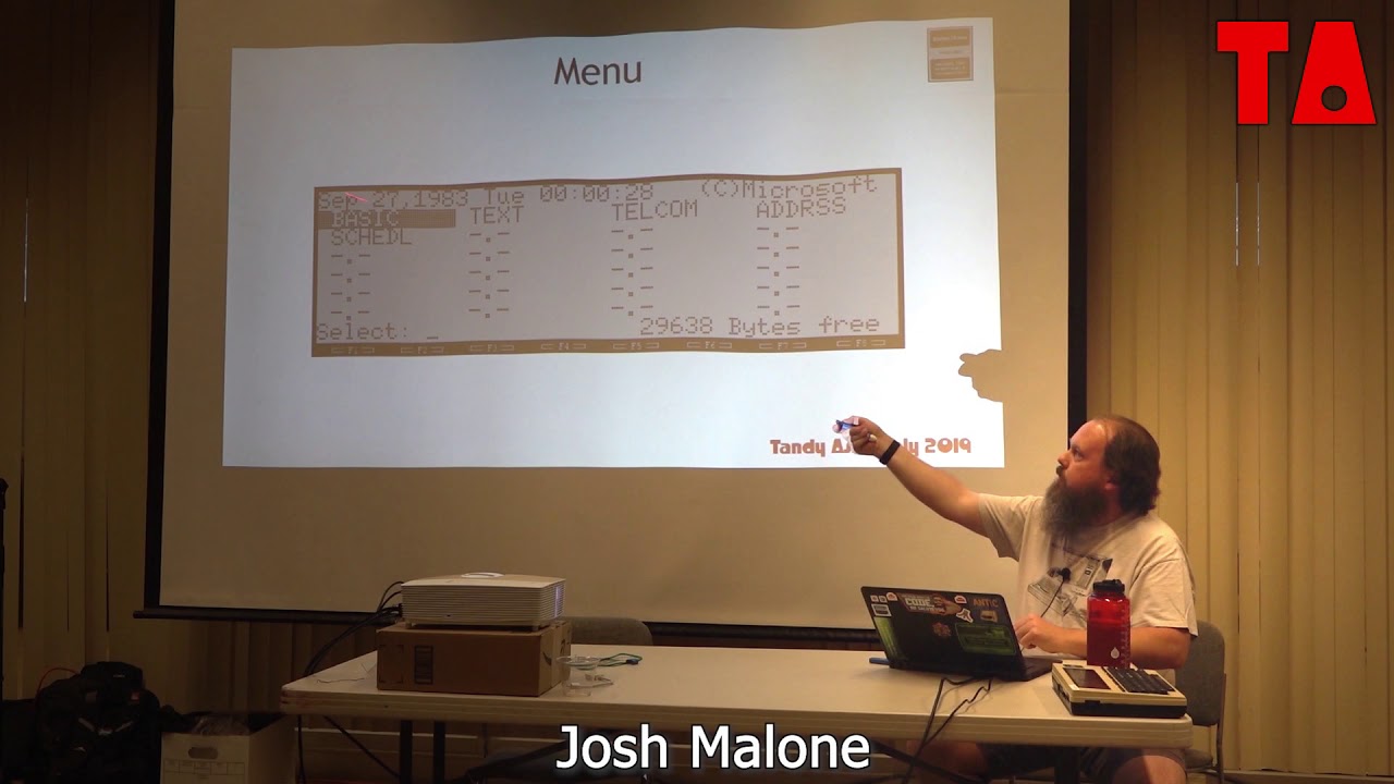 TA 2019 - Josh Malone's talk on the Tandy Model 100 - Design & Repair