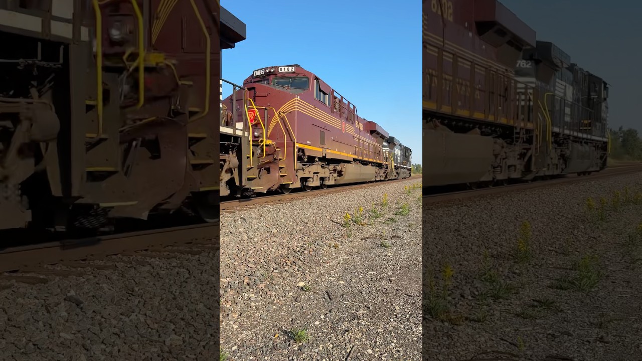 NS 8102 (Pennsylvania) trails on a intermodal past Pine Junction