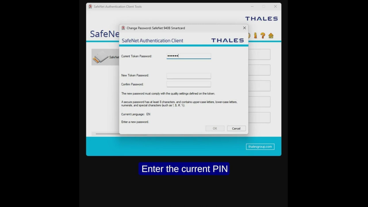 SafeNet Tutorial - Set PIN / Password