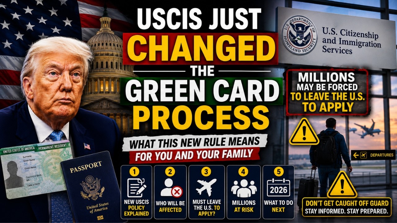 USCIS изменила процесс получения грин-карты: миллионы могут быть вынуждены покинуть США для подач...