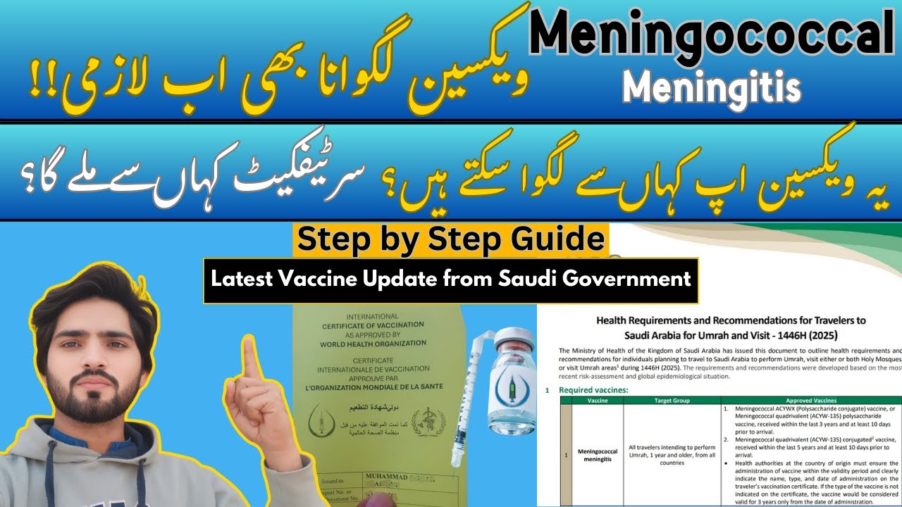 Meningococcal Meningitis Vaccine for Umrah & Visit 2025 Pakistan|  Required Vaccine for Saudi Arabia