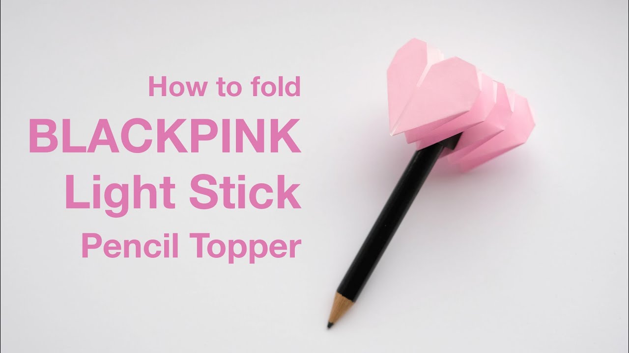 How to fold Blackpink Light Stick Pencil Topper (Li Kim Goh)