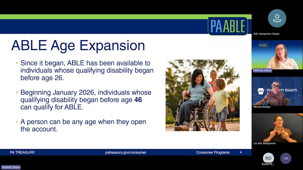 Financial Tools for Working People with Disabilities: Maintain Benefits w/Work Incentives & PA ABLE