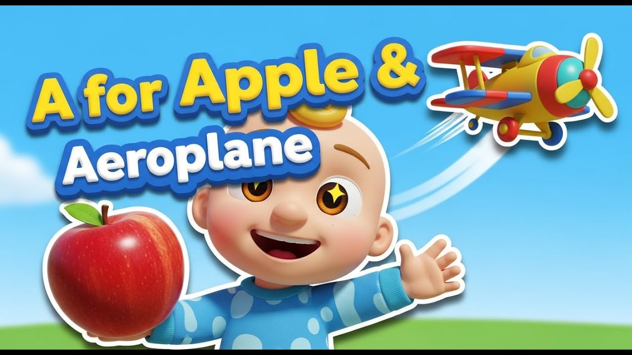 ABC 🎵 Song | Learn with Cartoons for Kids | Fun Alphabets with Phonics  Sounds & Animated Cartoons