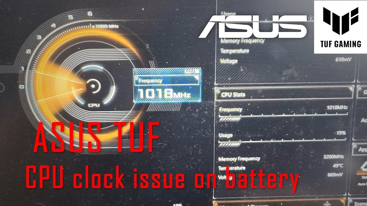 ASUS TUF Gaming F15 - Taktowanie procesora spada do ~1GHz przy zasilaniu bateryjnym :(