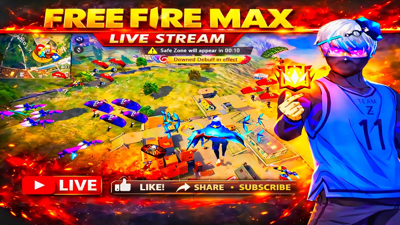 🔴 LIVE FREE FIRE 🔥 BR RANKED PUSH | GRANDMASTER CHALLENGE LIVE STREAMING 🔴😮