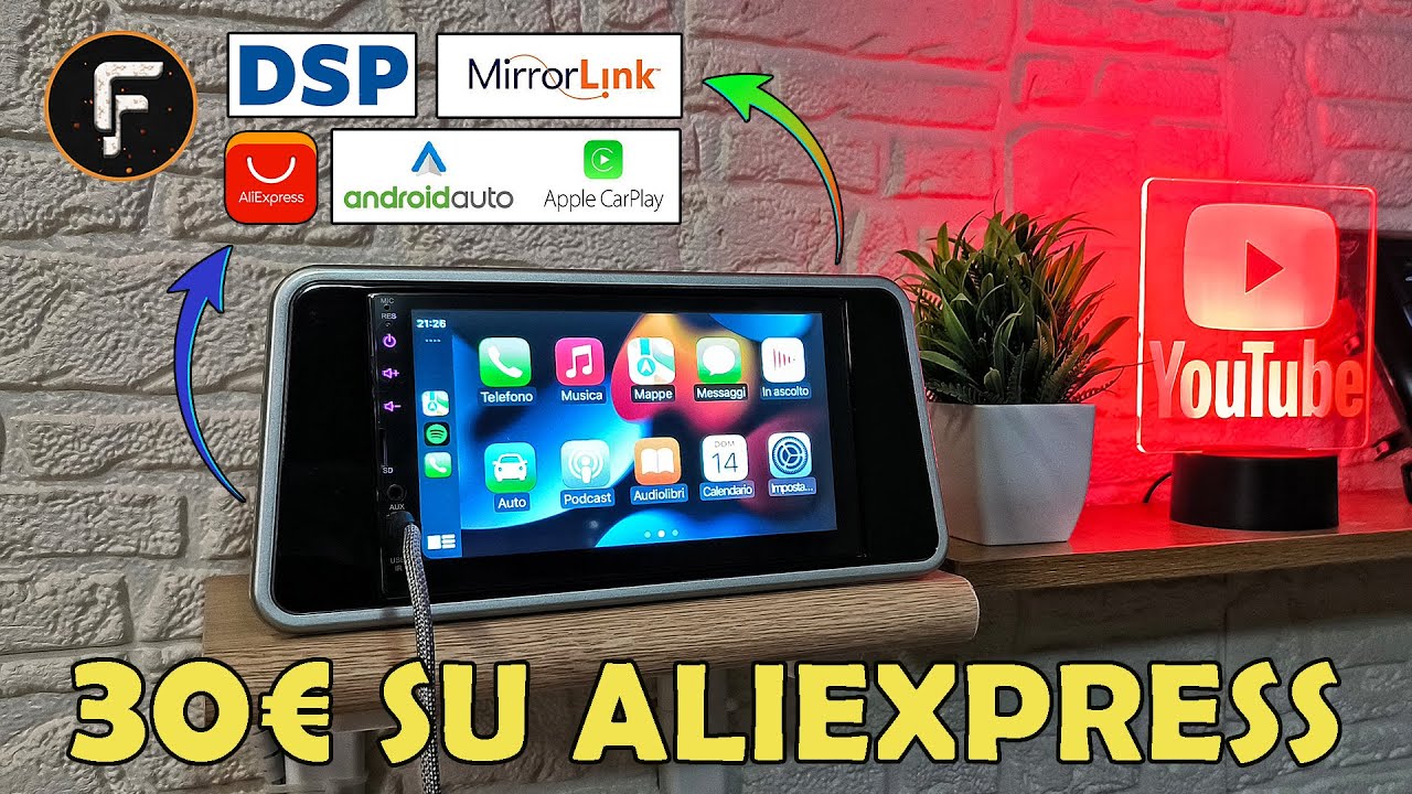 Autoradio 1 Din Display 7 Pollici + Carplay/Android Auto + MirrorLink = 30 Euro 😜 (Recensione)