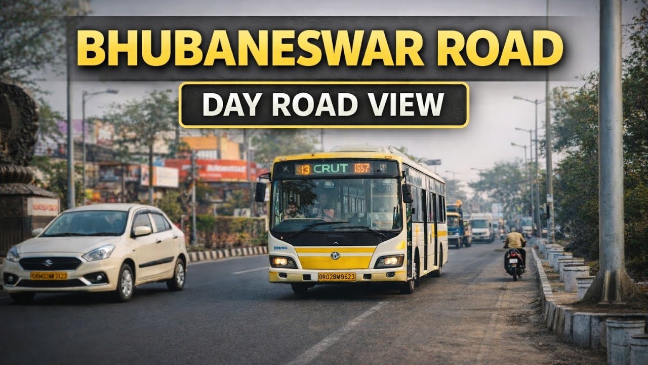 Bhubaneswar City Road View 🚍 | Daytime Traffic | Real City Life Odisha
