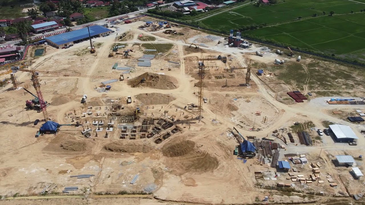 Projek Bangunan Gunasama Kota Bharu, Tunjong Kelantan - Progres Fizikal Februari 2021