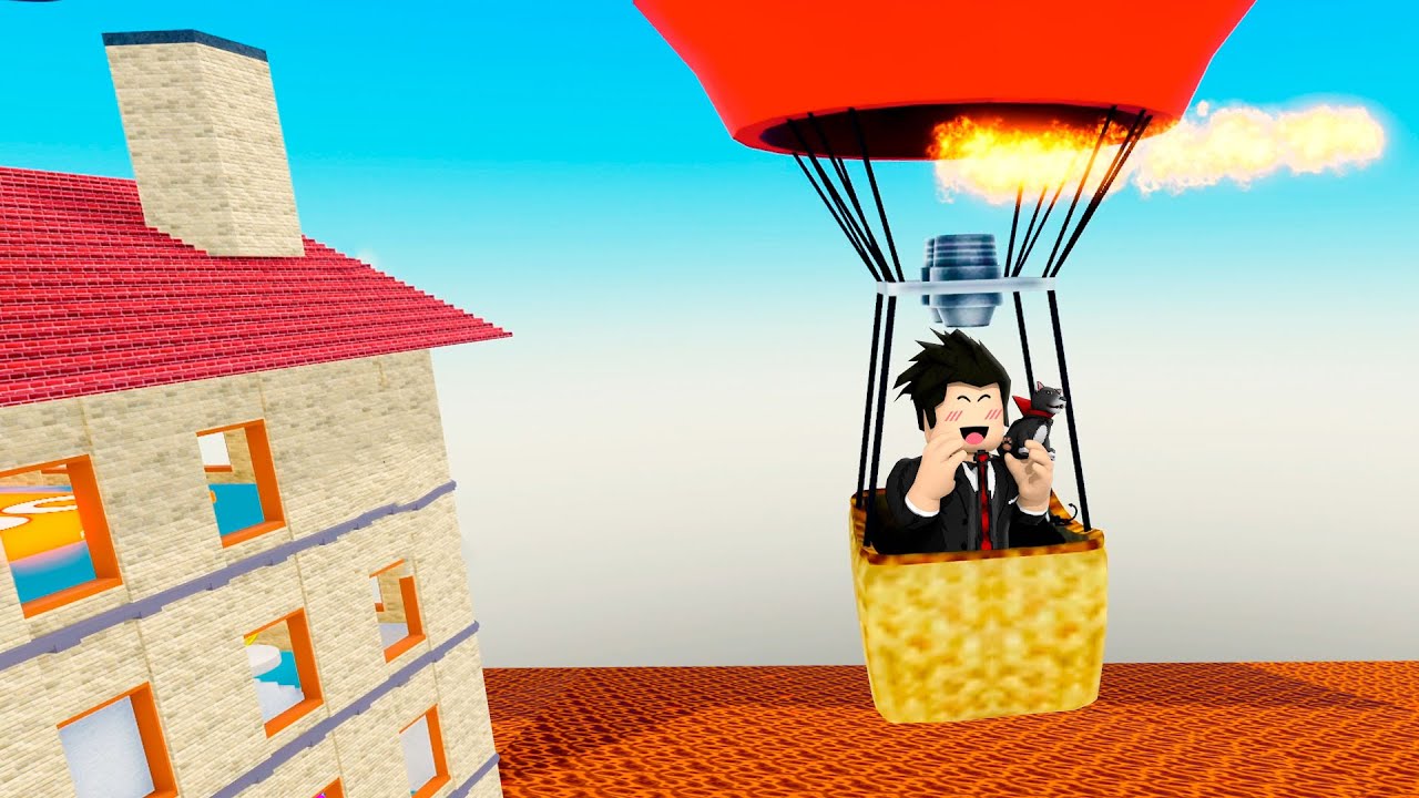 BALÃO NA LAVA | Roblox - Can You Survive Lava In A 100 Story House
