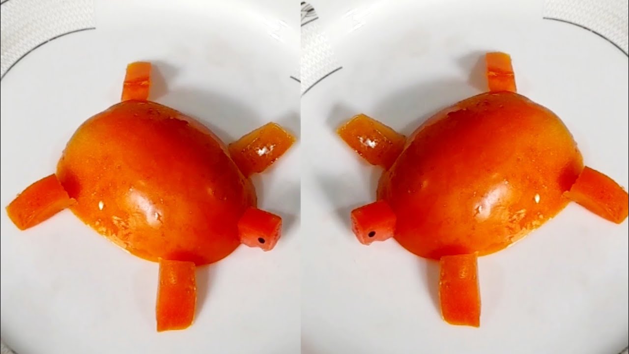 Tomato Carving A Turtle!! 🍅 🐢 (Garnish)