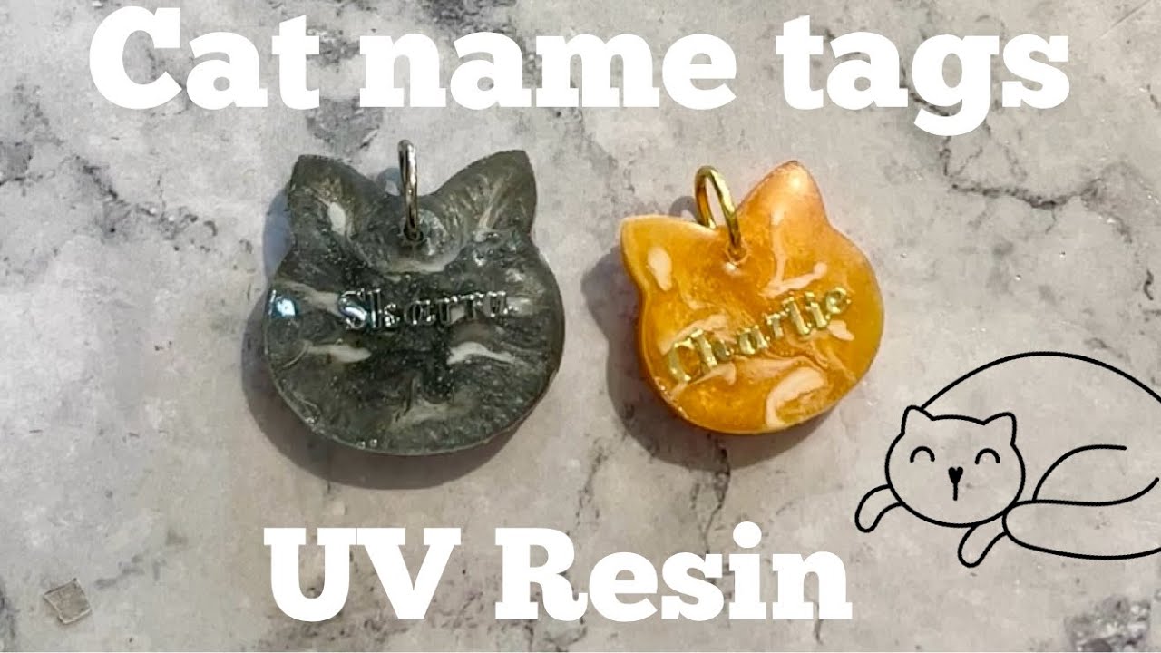 Cat Name Tags out of UV Resin