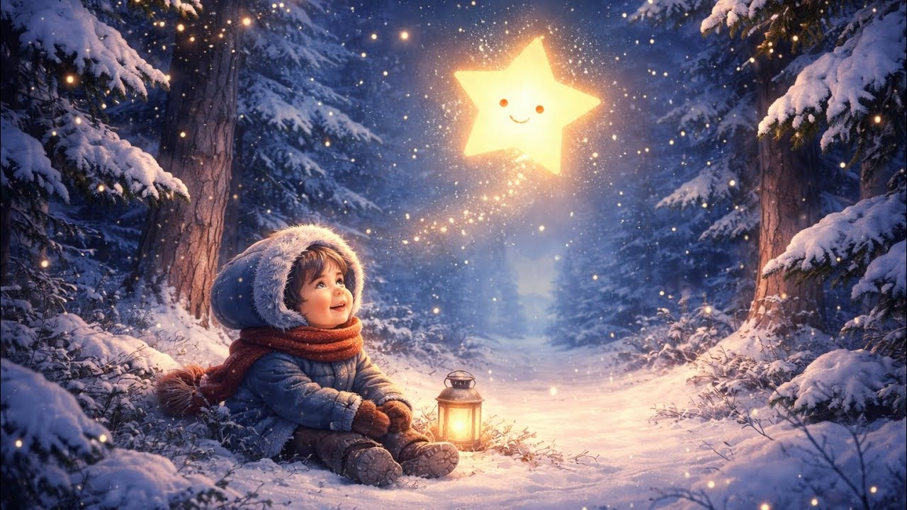 Der kleine Stern im Winterwald