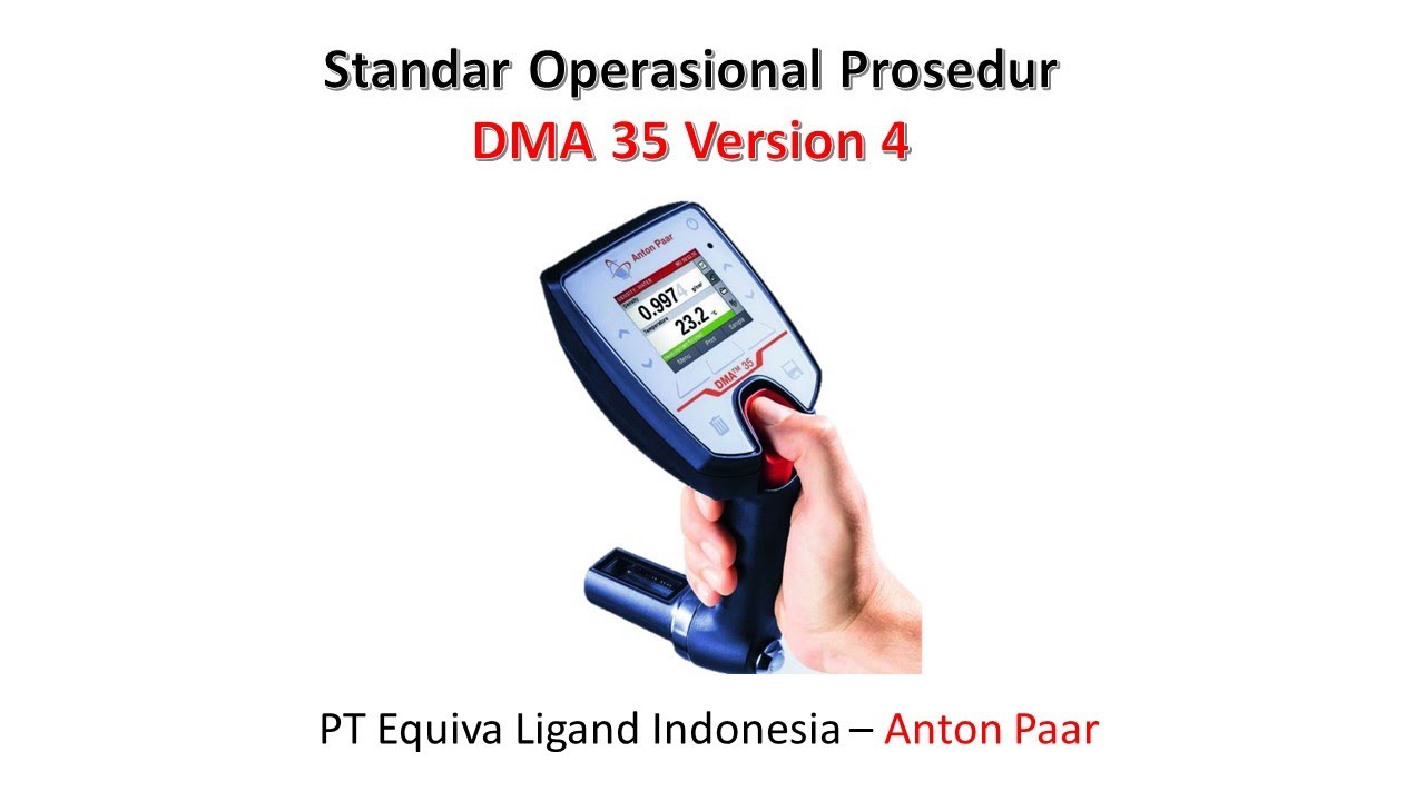 SOP DMA 35 V4 (Portable Density Meter) - Anton Paar