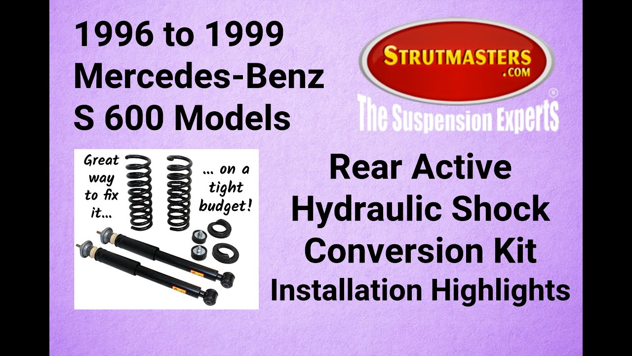 Rear Install:  96 to 99 Mercedes S600, w140 Chassis, Suspension Conversion Kit By Strutmasters