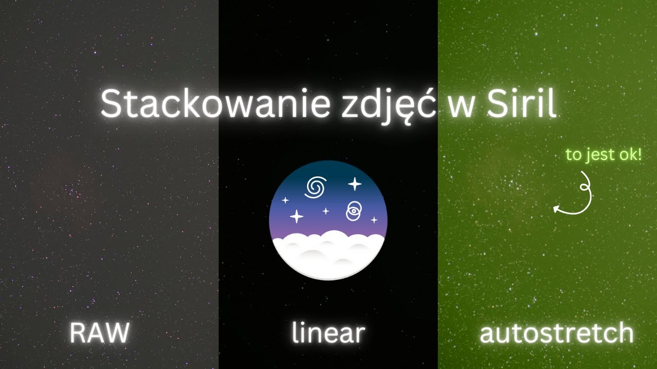 Stackowanie zdjęć w Siril (Mgławica Rozeta)