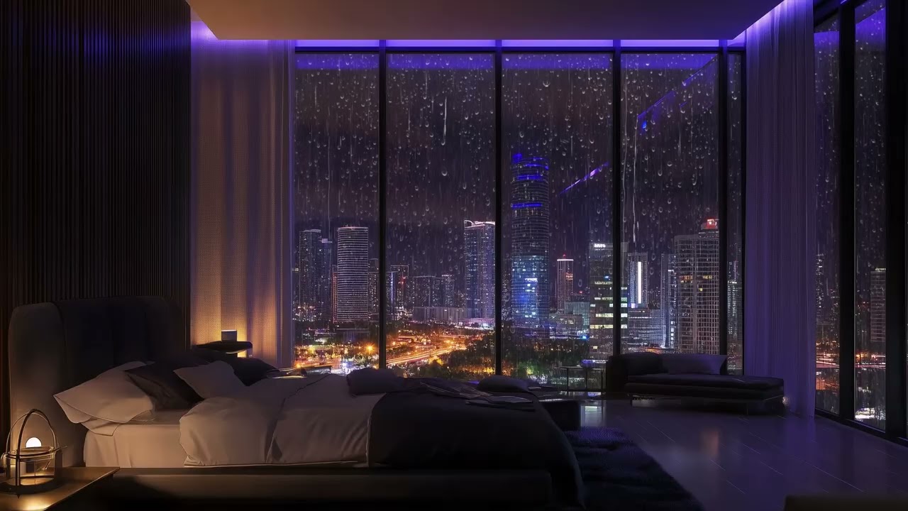 3 Hours of City Night Thunderstorm | Heavy Rain & Loud Thunder Ambience for Sleep & Relaxation (4K)