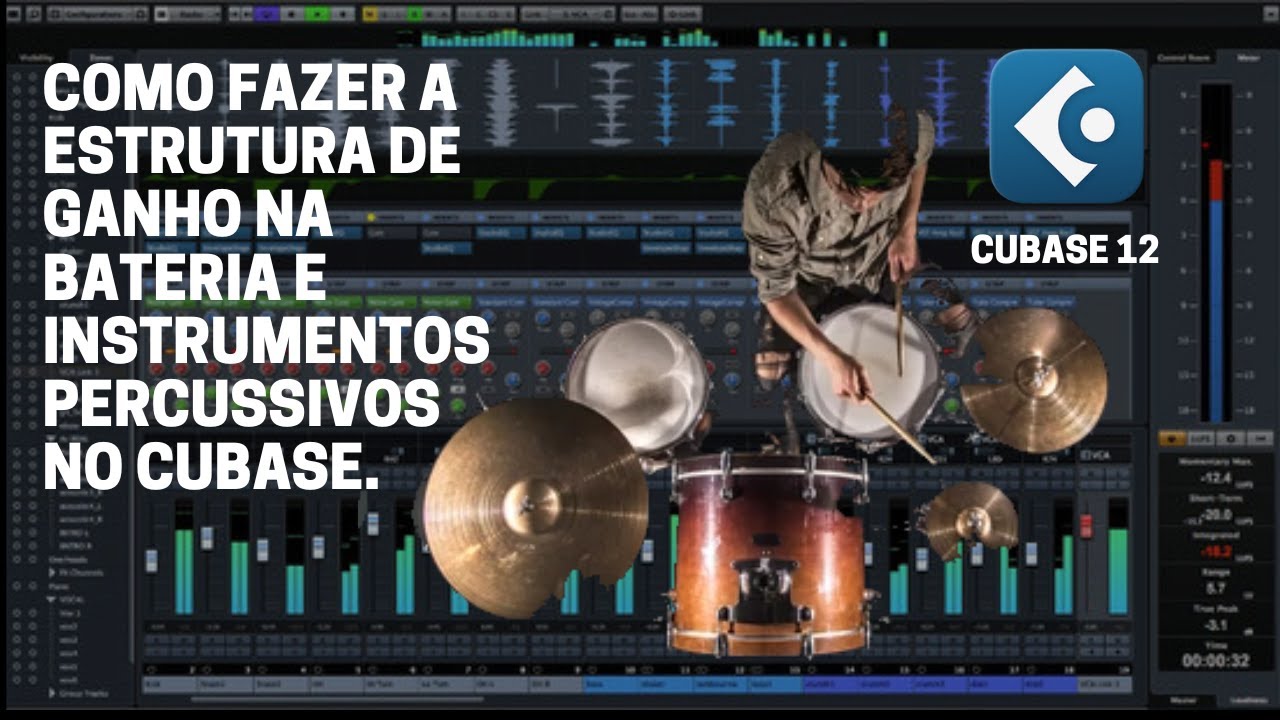 COMO FAZER A ESTRUTURA DE GANHO NA BATERIA NO CUBASE.