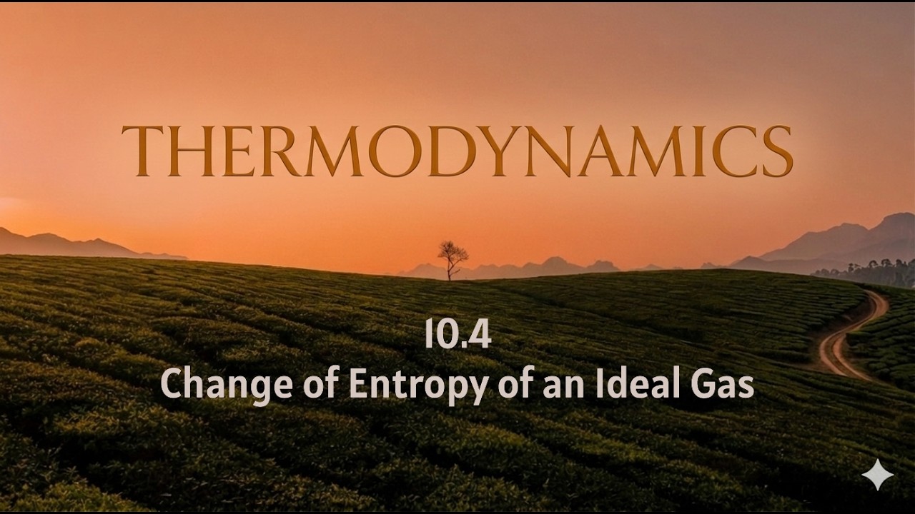Thermodynamics 10.4 Change of Entropy of an Ideal Gas