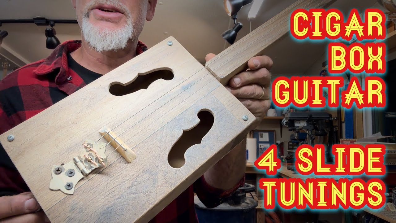 Cigar Box Guitar - Four Different Slide Tunings for the 3 String Cigar Box Guitar