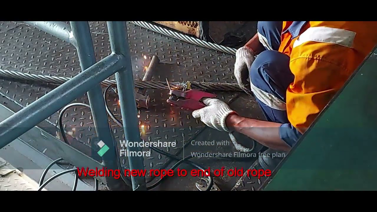MH wire rope replacement - Quayside Crane