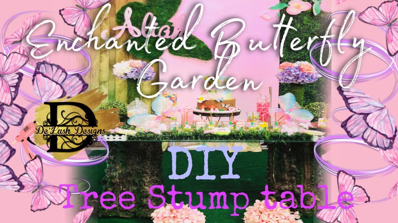 Enchanted Garden Tree Stump Treat Table Tutorial