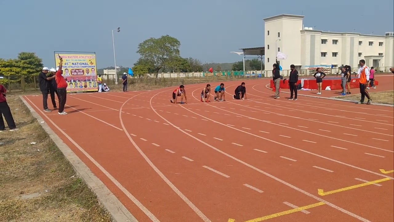 Women's 100 m. Sprint 45th Masters Atheletics games Jabalpur 