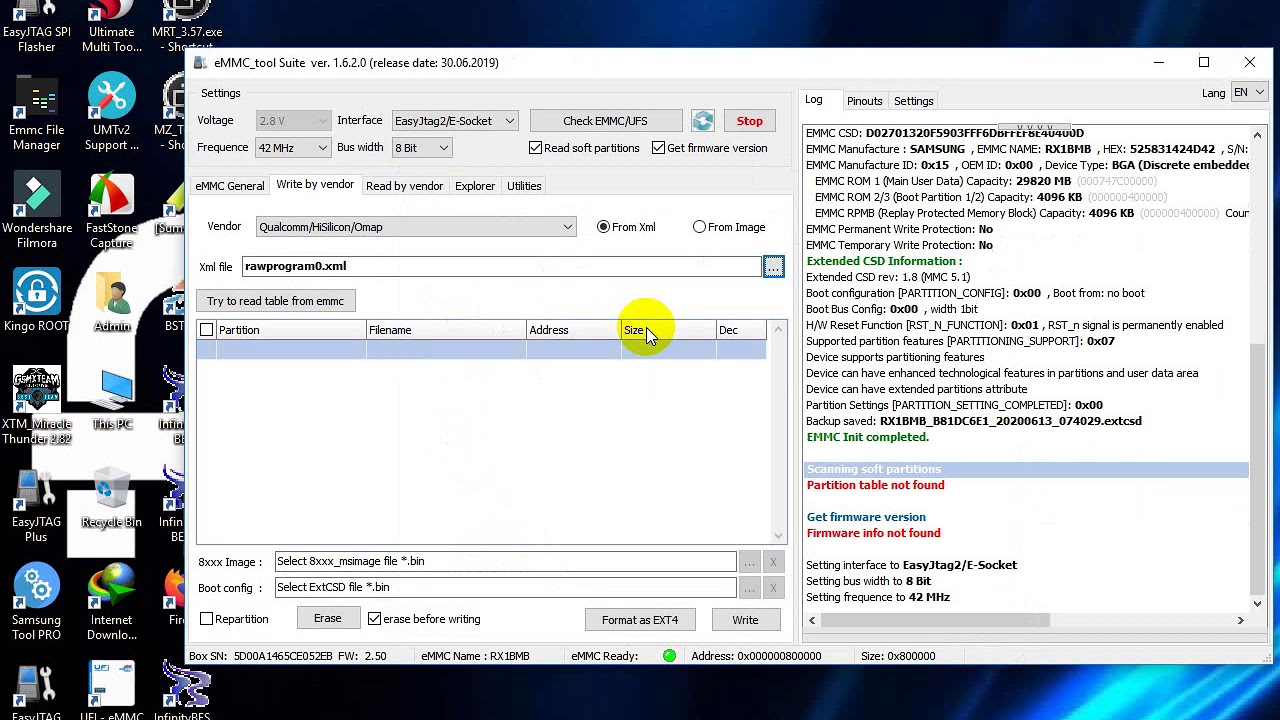 cara isi file emmc cipset Qualcom di easy jtag plus