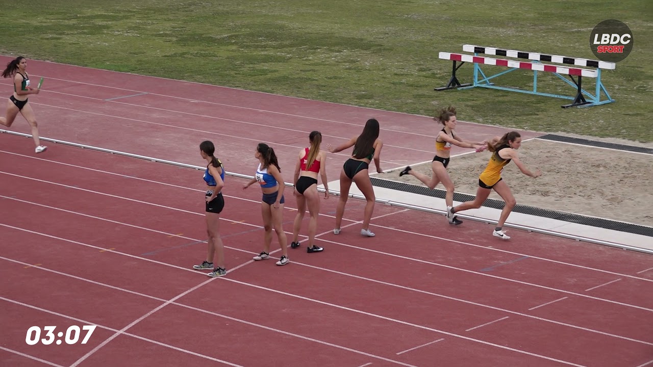 4x400m Sub18 Mujeres Cto. Cataluña Relevos 30/5/21 Tarragona