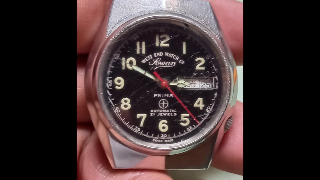 West End Watch Co Sowar Automatic 1970   . movement  2846 ETA ساعة ويست اند