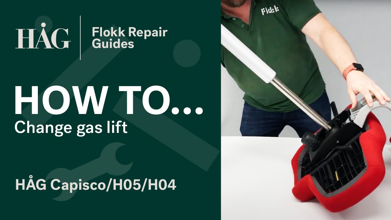 How to change the gas lift | HÅG Capisco/H05/H04 | Flokk Repair Guide