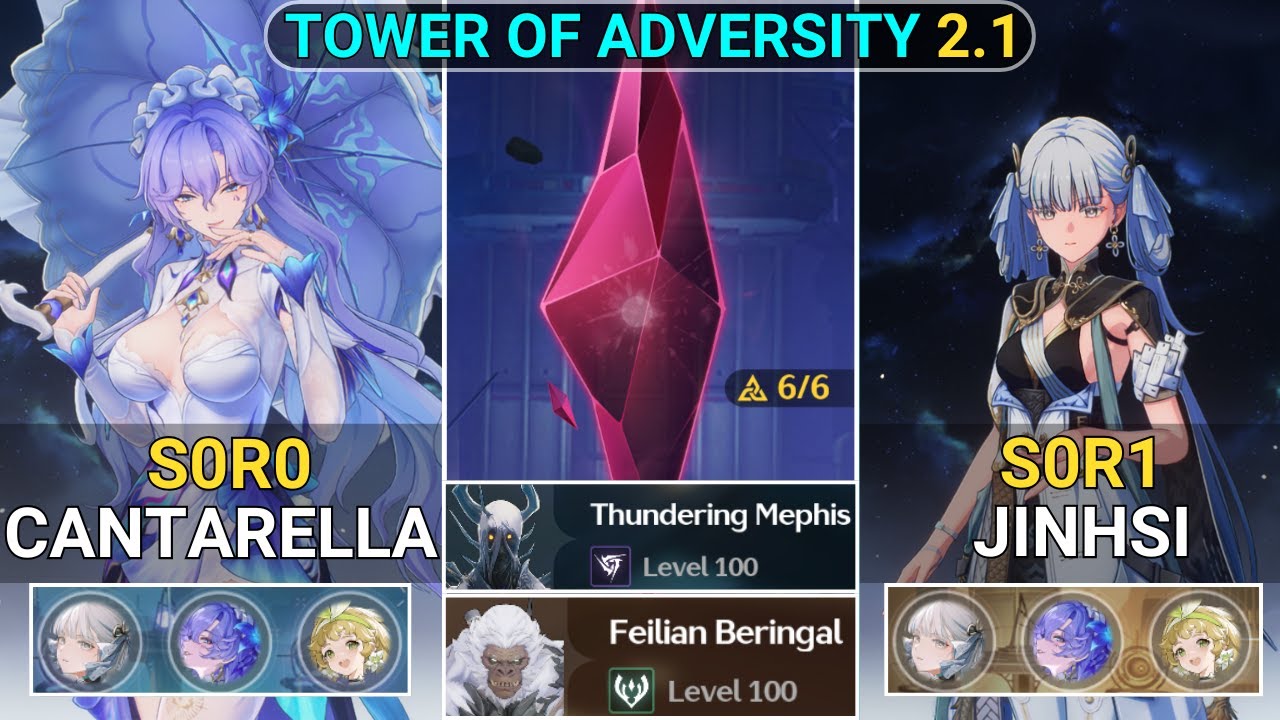 Cantarella S0R0 X S0R1 Jinhsi Showcase | Tower of Adversity Wuthering Waves 2.1