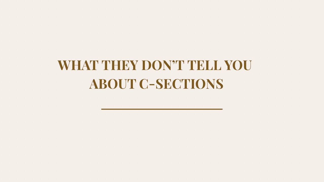 The truth C-Section Mums MUST hear